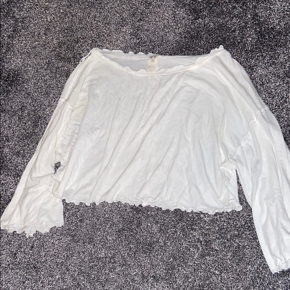 We The Free White Long Sleeve Tee Top